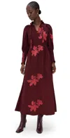 Elisamama Teniola Dress Burgundy In Burgundy