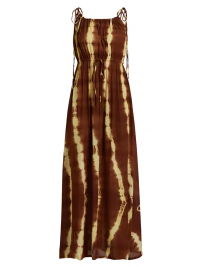 Elisamama Women's Eri Tie-dye Maxi Dress In Brown