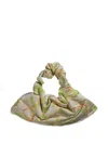 Elise Brocade Slouchy Tote Bag In Brown