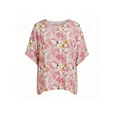 Elise Seren Women's Pink Kintsugi Flow – Silk Drape Top