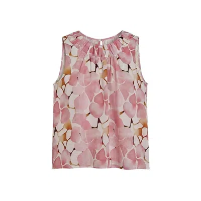 Elise Seren Women's Pink Kintsugi Halo - Silk Top