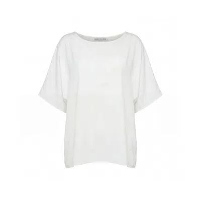 Elise Seren Women's White Lumina Flow - Silk Drape Top