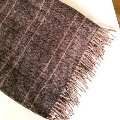 Eliská Brown Lambswool Tweed Blanket - Peat