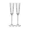 Eliská Pair Of Crystal Champagne Flutes In Transparent