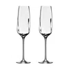 Eliská Pair Of Crystal Fresh Champagne Flutes In Transparent