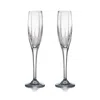 Eliská Pair Of Crystal Skylight Champagne Glasses In Transparent