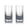 Eliská Pair Of Crystal Skylight Highball Glasses In Transparent