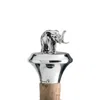 Eliská Sterling Silver Elephant Cork Stopper In Silver