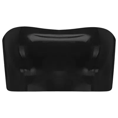 Elissa Poppy Women's Latex Crop Top - Black