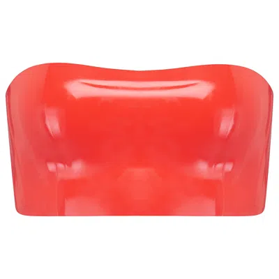 Elissa Poppy Women's Latex Crop Top - Red