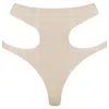 Elissa Poppy Women's Latex Cut Out Thong - White In White