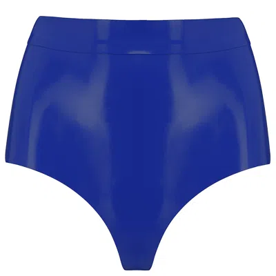 Elissa Poppy Women's Latex Disco Pant - Blue