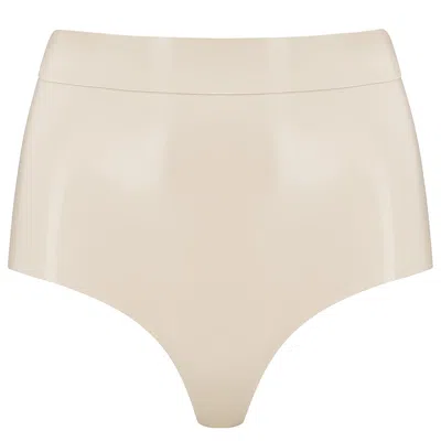 Elissa Poppy Women's Latex Disco Pant - White