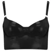 Elissa Poppy Women's Latex Full Cup Bra - Black In Black