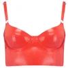 Elissa Poppy Women's Latex Full Cup Bra - Red In Red