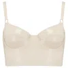 Elissa Poppy Women's Latex Full Cup Bra - White In White