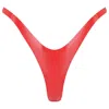 Elissa Poppy Women's Latex G-string - Red In Red
