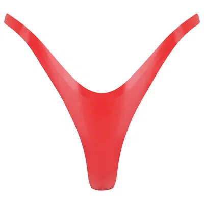 Elissa Poppy Women's Latex G-string - Red