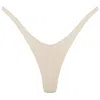 Elissa Poppy Women's Latex G-string - White In White