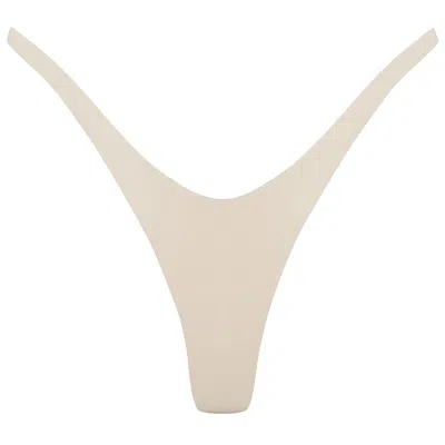 Elissa Poppy Women's Latex G-string - White
