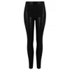 Elissa Poppy Women's Latex Leggings - Black In Black