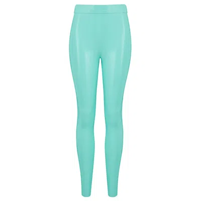 Elissa Poppy Women's Latex Leggings - Jade Green