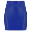 Elissa Poppy Women's Latex Mini Skirt - Blue In Blue