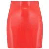 Elissa Poppy Women's Latex Mini Skirt - Red In Red