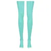 Elissa Poppy Women's Latex Stockings - Jade Green In Green