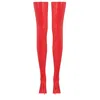 Elissa Poppy Women's Latex Stockings - Red In Red