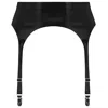 Elissa Poppy Women's Latex Suspender - Black In Black