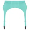 Elissa Poppy Women's Latex Suspender - Jade Green In Green