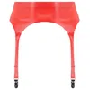 Elissa Poppy Women's Latex Suspender - Red In Red