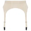 Elissa Poppy Women's Latex Suspender - White In White