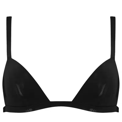 Elissa Poppy Women's Latex Triangle Bra - Black
