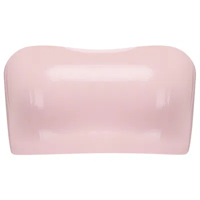 Elissa Poppy Women's Pink / Purple Latex Crop Top - Pink In Pink/purple