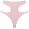 Elissa Poppy Women's Pink / Purple Latex Cut Out Thong - Pink In Pink/purple