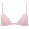 Elissa Poppy Women's Pink / Purple Latex Triangle Bra - Pink In Pink/purple