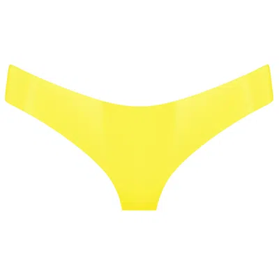 Elissa Poppy Women's Yellow / Orange Latex Brief - Yellow In Yellow/orange