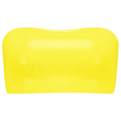 Elissa Poppy Women's Yellow / Orange Latex Crop Top - Yellow In Yellow/orange