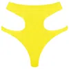 Elissa Poppy Women's Yellow / Orange Latex Cut Out Thong - Yellow In Yellow/orange