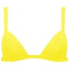 Elissa Poppy Women's Yellow / Orange Latex Triangle Bra - Yellow In Yellow/orange