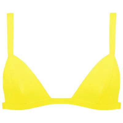 Elissa Poppy Women's Yellow / Orange Latex Triangle Bra - Yellow In Yellow/orange