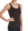 Elita Camisole With Lace Trim In Ebony In Brown