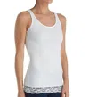 Elita Camisole With Lace Trim In Porcelain In White