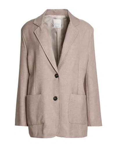 Élite By Susy Mix Woman Blazer Taupe Size S Polyester In Neutral