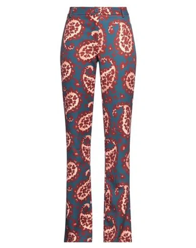 Élite By Susy Mix Woman Pants Deep Teal Size M Polyester, Elastane In Green