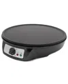 Elite Cuisine 12" Nonstick Crepe Maker Griddle In Black