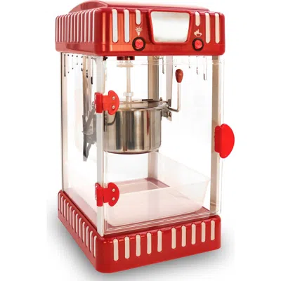 Elite Cuisine 2.5 oz Kettle Popcorn Maker With Stirring System In Red