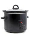Elite Cuisine 3 Quart Slow Cooker Black In Black